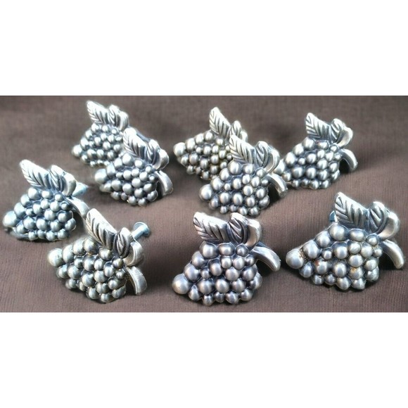 Lot of 9 ATLAS Homewares Vinyard Grape Cluster Drawer Cabinet Pulls Knobs Pewter - Picture 4 of 6